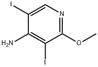 3,5-디오오도-2-메톡시피리딘-4-아민 구조식 이미지