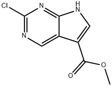 2-클로로-7H-피롤로[2,3-d]피리미딘-5-카르복실산메틸에스테르 구조식 이미지