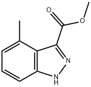 1H-Indazole-3-carboxylic acid, 4-Methyl-, Methyl ester 구조식 이미지