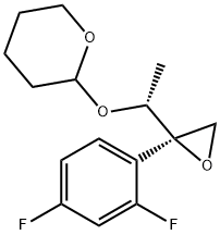 2-((R)-1-((R)-2-(2,4-difluorophenyl)oxiran-2-yl)ethoxy)tetrahydro-2H-pyran 구조식 이미지