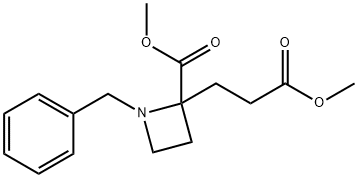 2-Azetidinepropanoic acid, 2-(Methoxycarbonyl)-1-(phenylMethyl)-, Methyl ester Structure