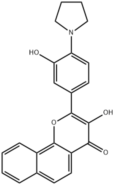 3-Hydroxy-2-[3-hydroxy-4-(pyrrolidin-1-yl)phenyl]benzo[h]chroMen-4-one Structure