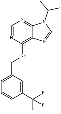 9H-Purin-6-aMine, 9-(1-Methylethyl)-N-[[3-(trifluoroMethyl)phenyl]Methyl]- Structure