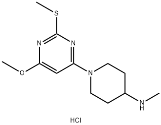 1-(6-Methoxy-2-(Methylthio)pyriMidin-4-yl)-N-Methylpiperidin-4-aMine hydrochloride 구조식 이미지