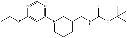 [1-(6-Ethoxy-pyriMidin-4-yl)-piperidin-3-ylMethyl]-carbaMic acid tert-butyl ester Structure