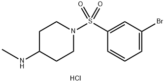 1-((3-BroMophenyl)sulfonyl)-N-Methylpiperidin-4-aMine hydrochloride Structure