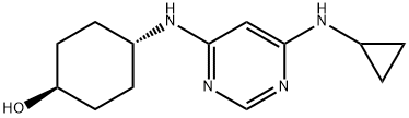 (1R,4R)-4-(6-CyclopropylaMino-pyriMidin-4-ylaMino)-cyclohexanol 구조식 이미지