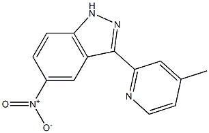 3-(4-methylpyridin-2-yl)-5-nitro-1H-indazole 구조식 이미지
