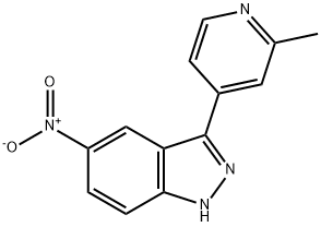 3-(2-methylpyridin-4-yl)-5-nitro-1H-indazole 구조식 이미지