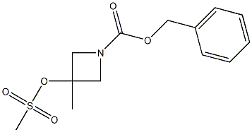 benzyl 3-Methyl-3-(Methylsulfonyloxy)azetidine-1-carboxylate Structure