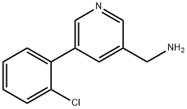 (5-(2-chlorophenyl)pyridin-3-yl)methanamine Structure