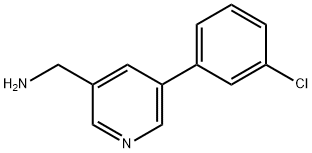 (5-(3-chlorophenyl)pyridin-3-yl)methanamine Structure