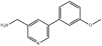 (5-(3-methoxyphenyl)pyridin-3-yl)methanamine 구조식 이미지
