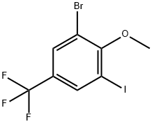 2-BroMo-6-iodo-4-(trifluoroMethyl)anisole, 97% Structure