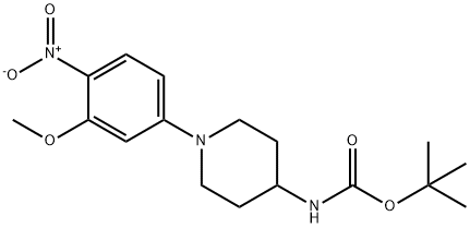 [1-(3-메톡시-4-니트로-페닐)-피페리딘-4-일]-카르바민산tert-부틸에스테르 구조식 이미지