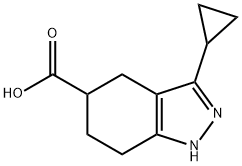 3-Cyclopropyl-4,5,6,7-tetrahydro-1H-indazole-5-carboxylic acid Structure