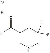 Methyl 5,5-difluoro-3-piperidinecarboxylate hydrochloride Structure