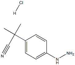 2-(4-hydrazinylphenyl)-2-methylpropanenitrile 구조식 이미지