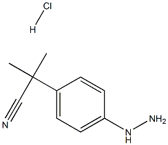 2-(4-hydrazinylphenyl)-2-methylpropanenitrile Structure