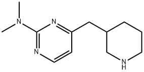 N,N-diMethyl-4-(piperidin-3-ylMethyl)pyriMidin-2-aMine Structure