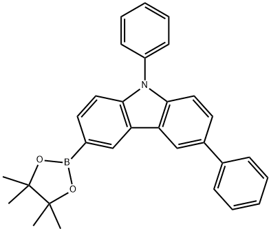 3-Phenyl-9-phenylcarbazole-6-Boronic acid pinacol ester Structure