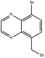 5-BroMo-8-(broMoMethyl)quinoxaline Structure