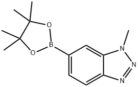 1-Methyl-6-(4,4,5,5-tetraMethyl-1,3,2-dioxaborolan-2-yl)-1H-benzo[d][1,2,3]triazole 구조식 이미지