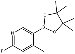 2-Fluoro-4-Methylpyridine-5-boronic acid pinacol ester Structure