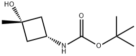 trans-tert-Butyl 3-hydroxy-3-MethylcyclobutylcarbaMate 구조식 이미지