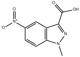 1-Methyl-5-nitro-1H-indazole-3-carboxylic acid Structure