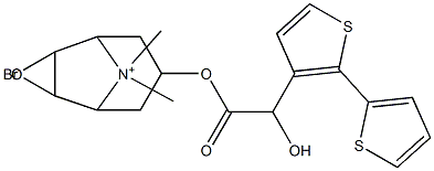7-[(Hydroxy-2-thienyl-3-thienylacetyl)oxy]-9,9-diMethyl-3-Oxa-9-azoniatricyclo[3.3.1.02,4]nonane BroMide Structure