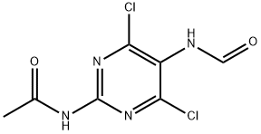 N-[4,6-Dichloro-5-(forMylaMino)-2-pyriMidinyl]acetaMide 구조식 이미지