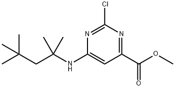 Methyl 2-chloro-6-(2,4,4-triMethylpentan-2-ylaMino)pyriMidine-4-carboxylate 구조식 이미지