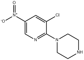 1-(3-chloro-5-nitropyridin-2-yl)piperazine Structure