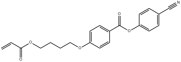 벤조산,4-[4-[(1-옥소-2-프로펜-1-일)옥시]부톡시]-,4-시아노페닐에스테르 구조식 이미지