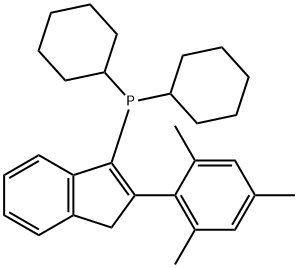 Dicyclohexyl(2-Mesityl-1H-inden-1-yl)phosphine Structure