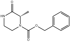 (S)-벤질2-메틸-3-옥소피페라진-1-카르복실레이트 구조식 이미지