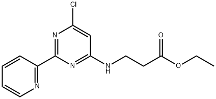 ethyl 3-((6-chloro-2-(pyridin-2-yl)pyriMidin-4-yl)aMino)propanoate 구조식 이미지