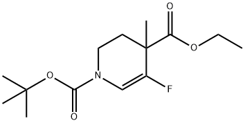 1-tert-butyl 4-ethyl 5-fluoro-4-Methyl-3,4-dihydropyridine-1,4(2H)-dicarboxylate Structure