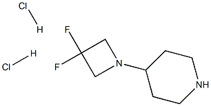 4-(3,3-Difluoroazetidin-1-yl)piperidine dihydrochloride Structure