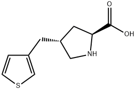 (2S,4R)-4-(thiophen-3-ylMethyl)pyrrolidine-2-carboxylic acid 구조식 이미지