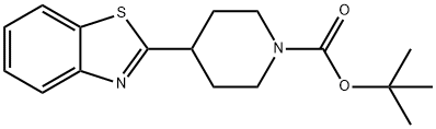 tert-Butyl 4-(1,3-benzothiazol-2-yl)piperidine-1-carboxylate 구조식 이미지
