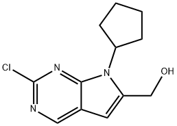 (2-chloro-7-cyclopentyl-7H-pyrrolo[2,3-d]pyriMidin-6-yl)Methanol 구조식 이미지