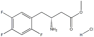 (R)-Methyl 3-aMino-4-(2,4,5-trifluorophenyl)butanoate hydrochloride Structure