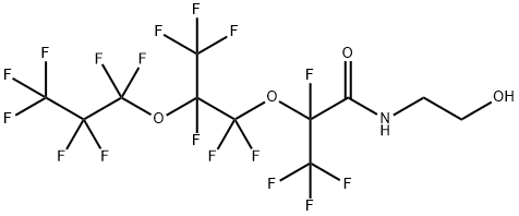 2,3,3,3-Tetrafluoro-2-[1,1,2,3,3,3-hexafluoro-2-(1,1,2,2,3,3,3-heptafluoropropoxy)propoxy]-N-(2-hydroxyethyl)propanamide Structure