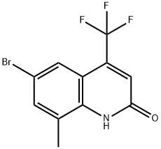 2(1H)-Quinolinone, 6-broMo-8-Methyl-4-(trifluoroMethyl)- Structure