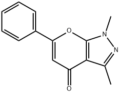 Pyrano[2,3-c]pyrazol-4(1H)-one, 1,3-diMethyl-6-phenyl- Structure