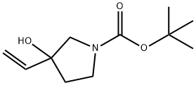 tert-butyl 3-hydroxy-3-vinylpyrrolidine-1-carboxylate Structure