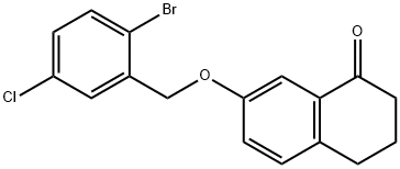 7-[(2-Bromo-5-chlorophenyl)methoxy]-3,4-dihydro-1(2H)-naphthalenone Structure