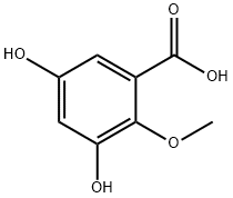 3,5-Dihydroxy-2-Methoxybenzoic acid Structure